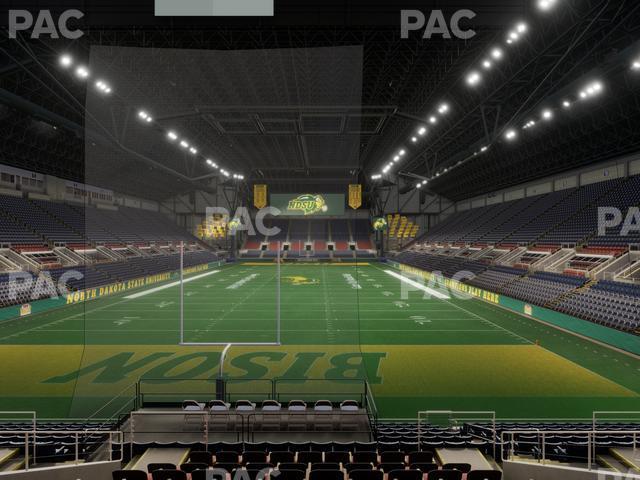 Seating view for Fargodome Section Elevated 26