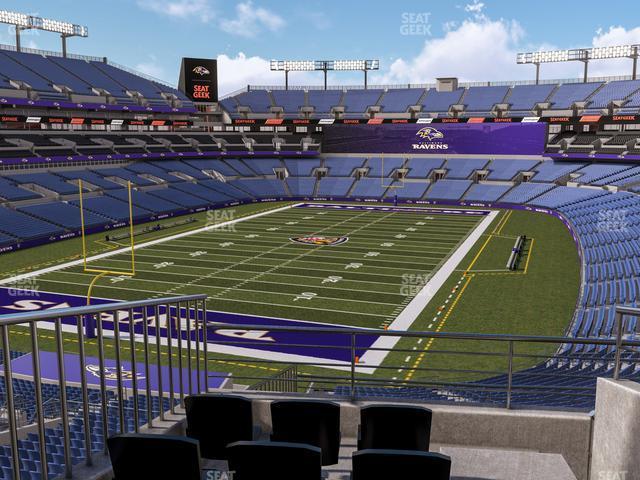 Seating view for M&T Bank Stadium Section 210