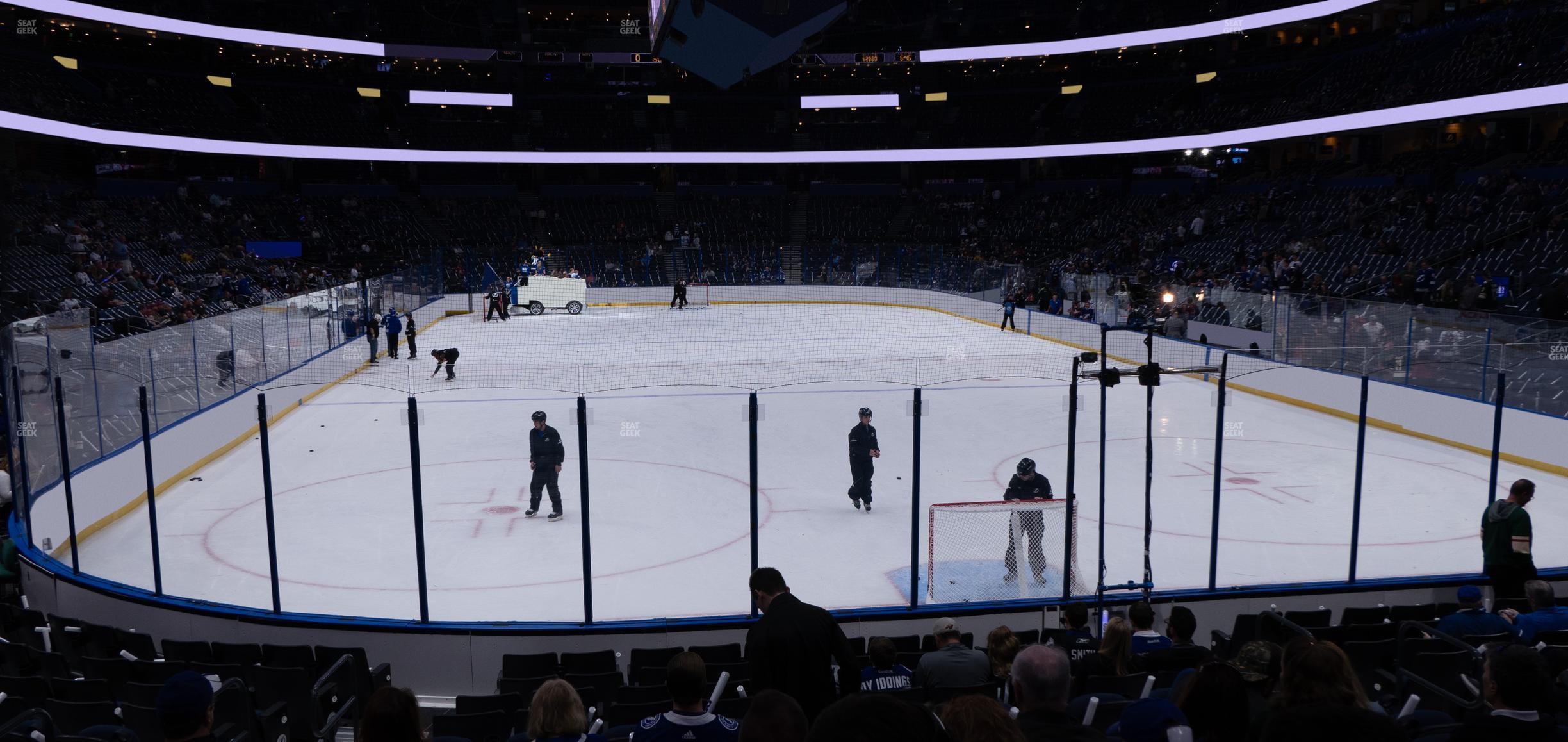 Seating view for Amalie Arena Section 109