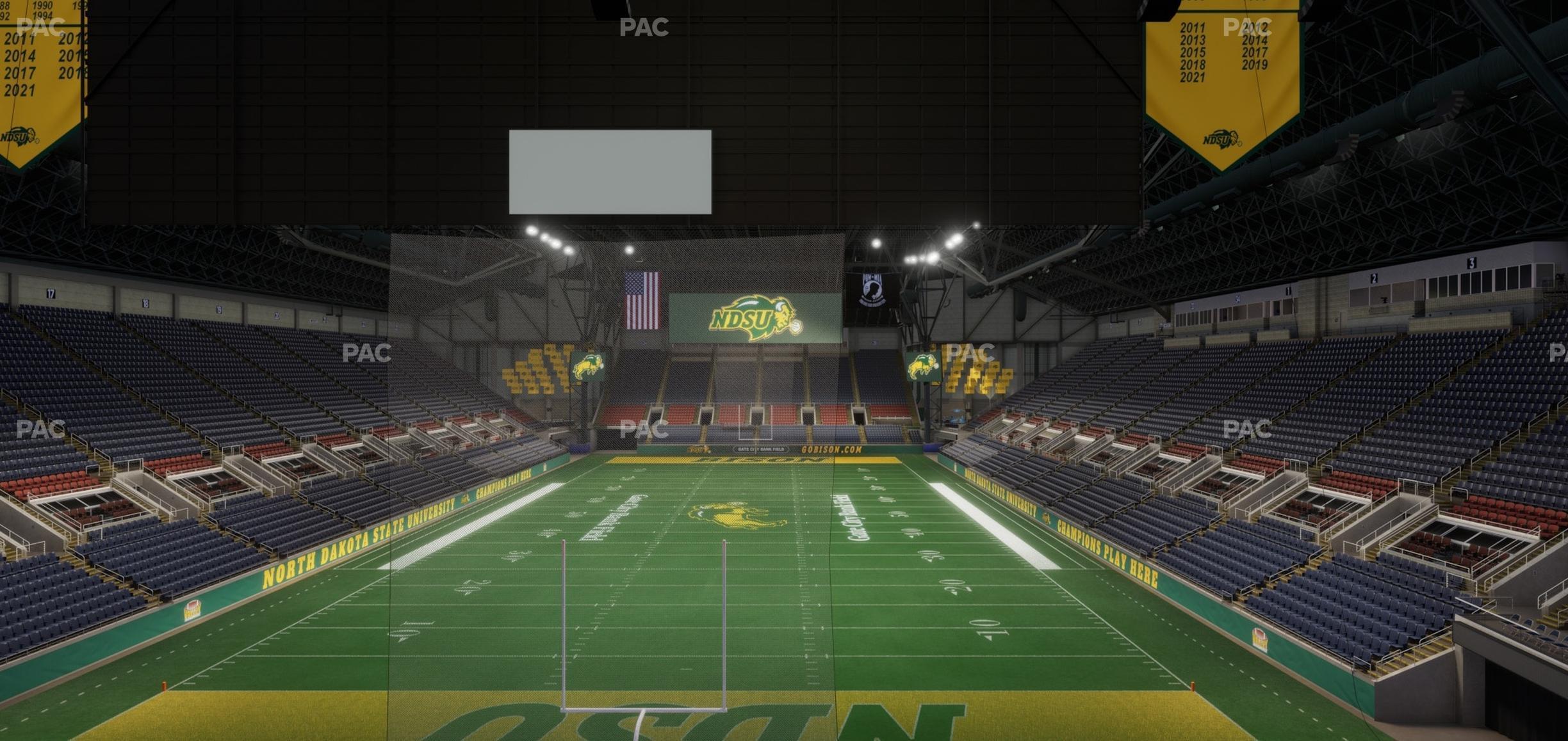 Seating view for Fargodome Section Elevated 9