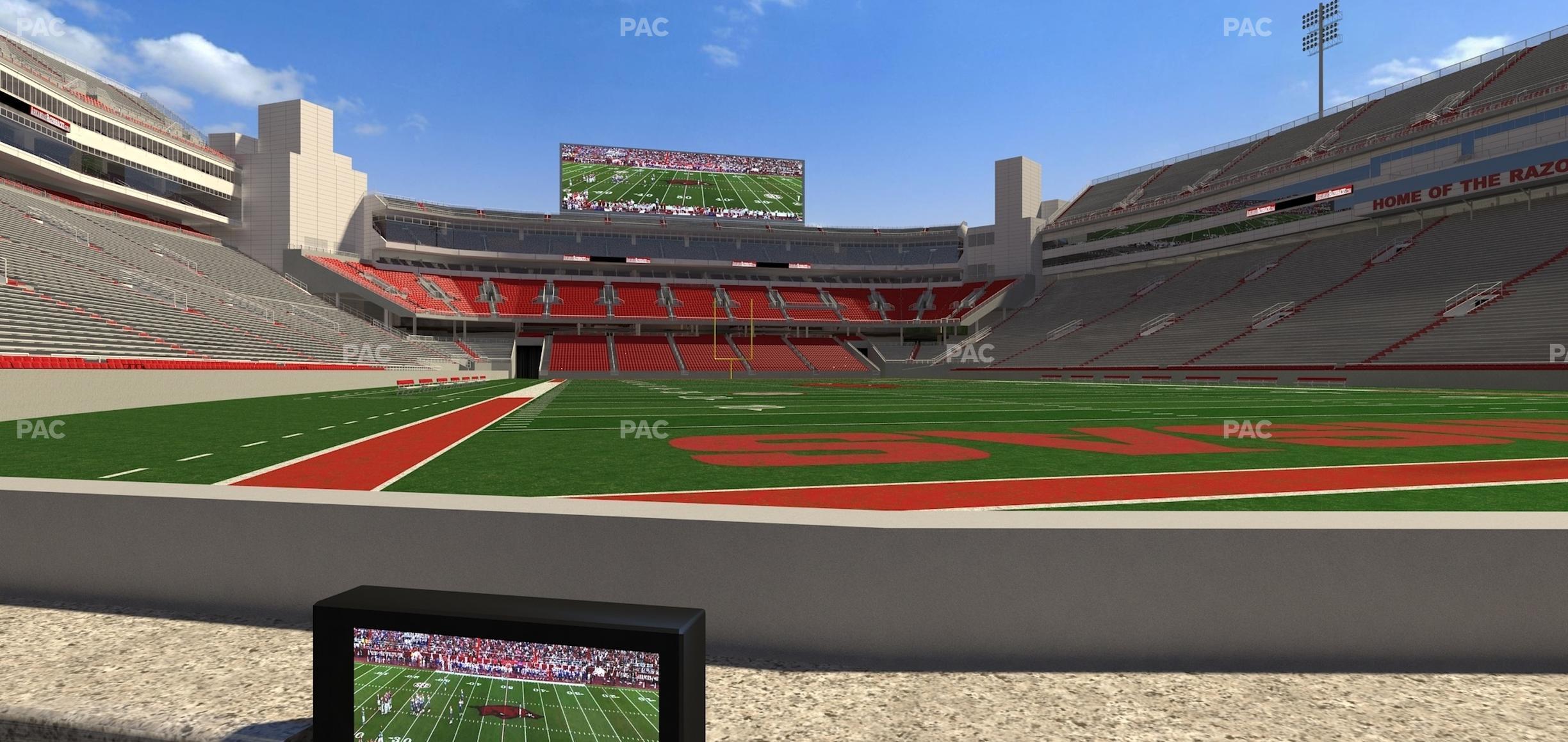 Seating view for Razorback Stadium Section Loge 19