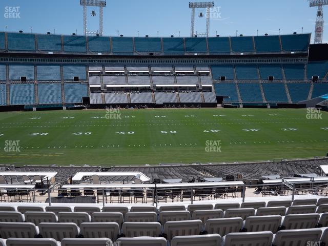 Seating view for EverBank Stadium Section Gallagher Club 110