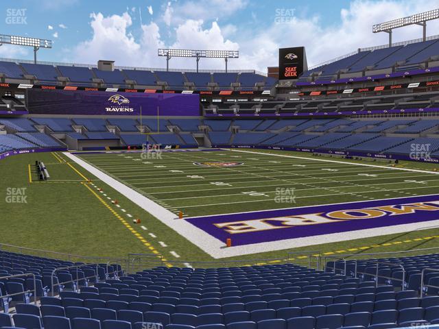 Seating view for M&T Bank Stadium Section 144