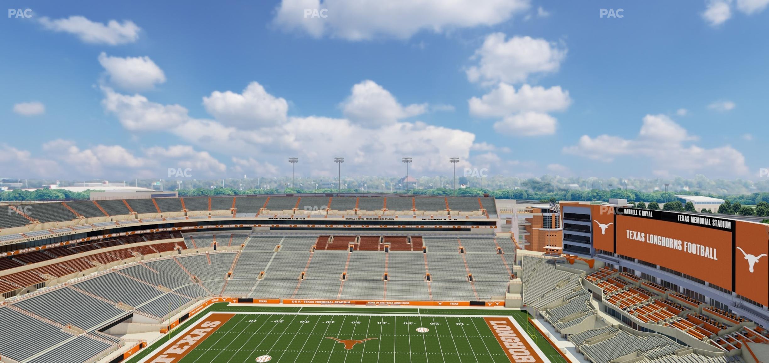 Seating view for Darrell K Royal - Texas Memorial Stadium Section 104