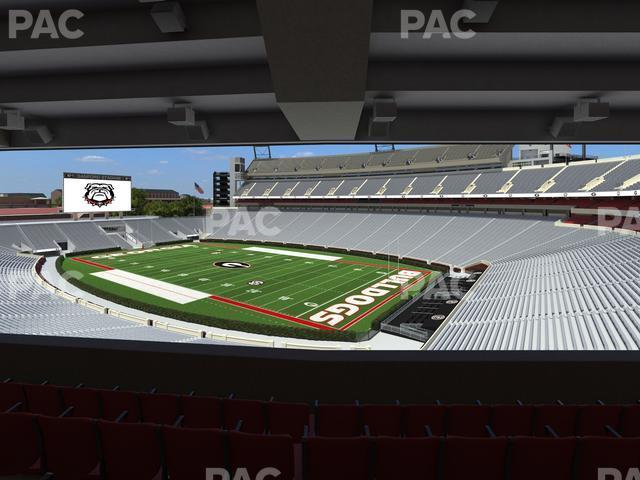 Seating view for Sanford Stadium Section South Club 225