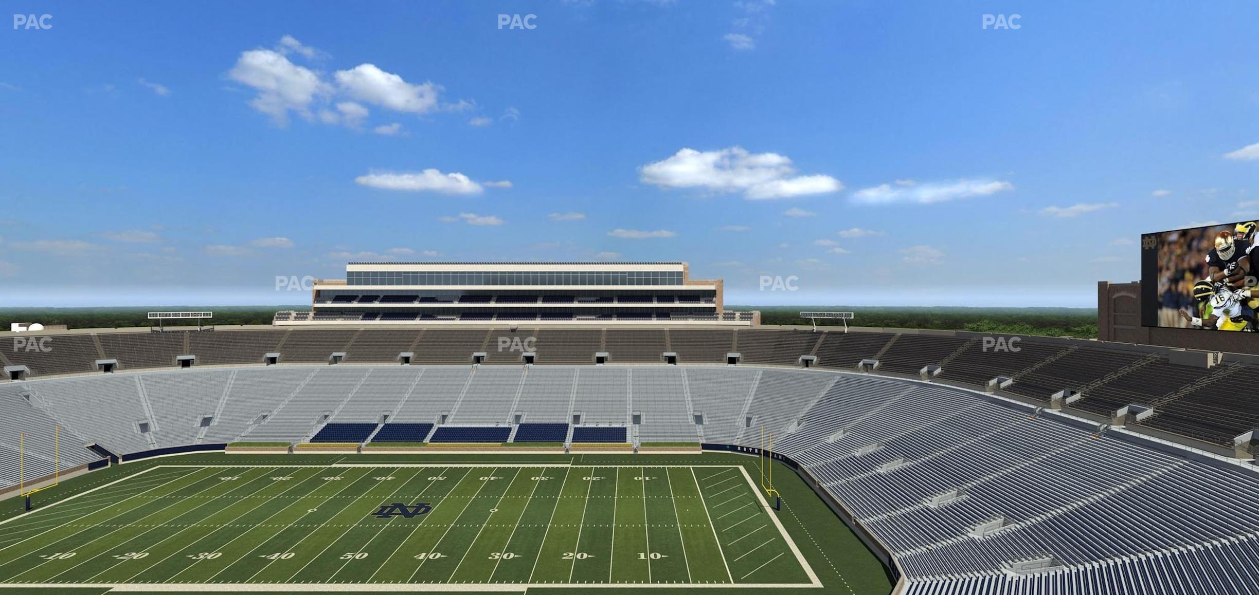 Seating view for Notre Dame Stadium Section Duncan Club 823