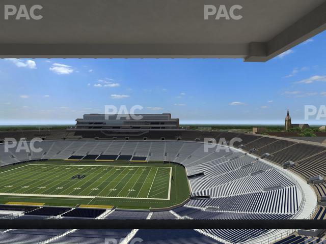 Seating view for Notre Dame Stadium Section Corbett Club 801