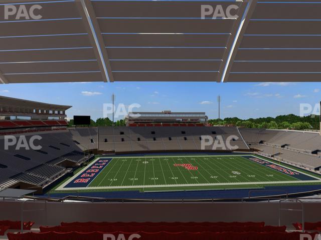 Seating view for Vaught Hemingway Stadium Section Rebel Club Pp