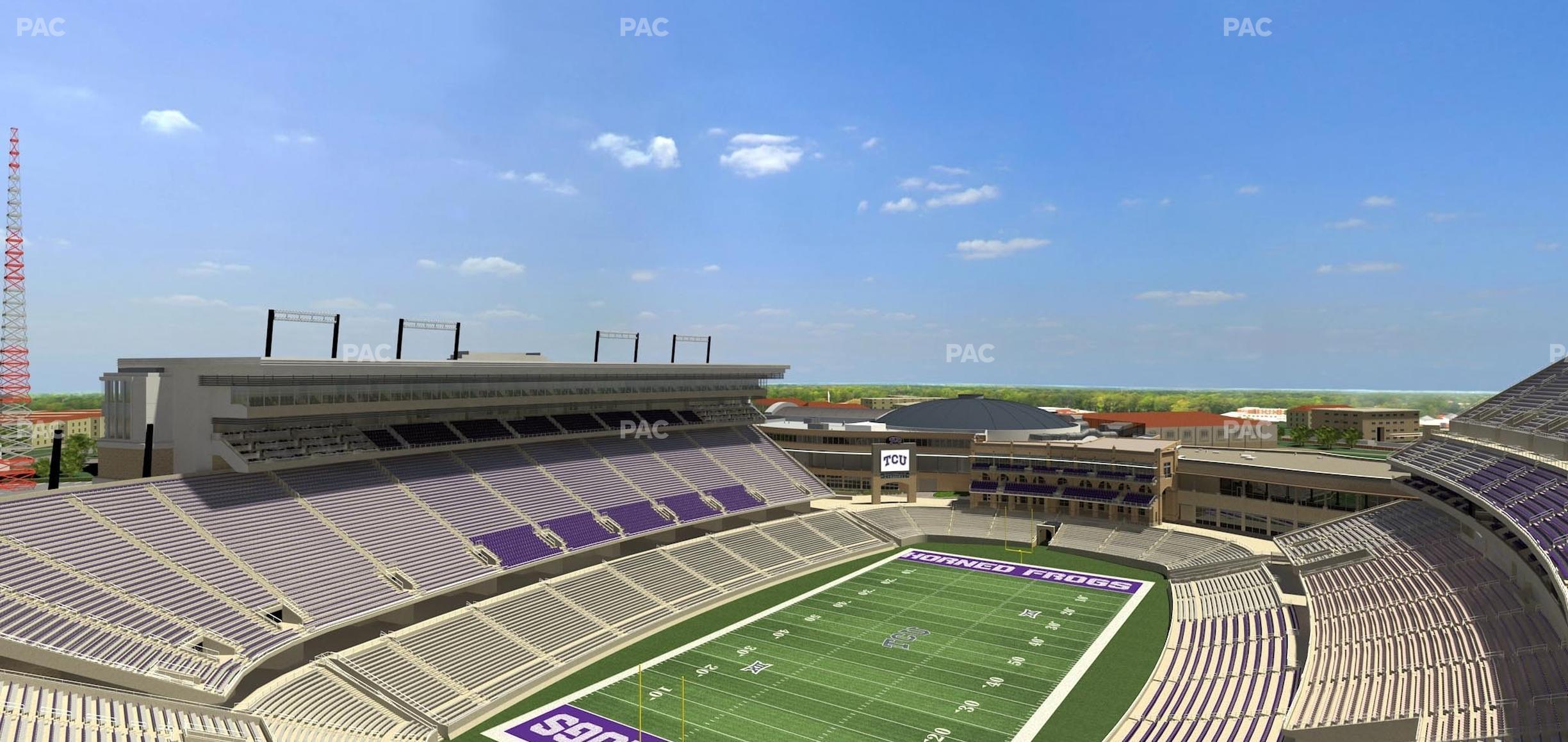 Seating view for Amon G. Carter Stadium Section 416