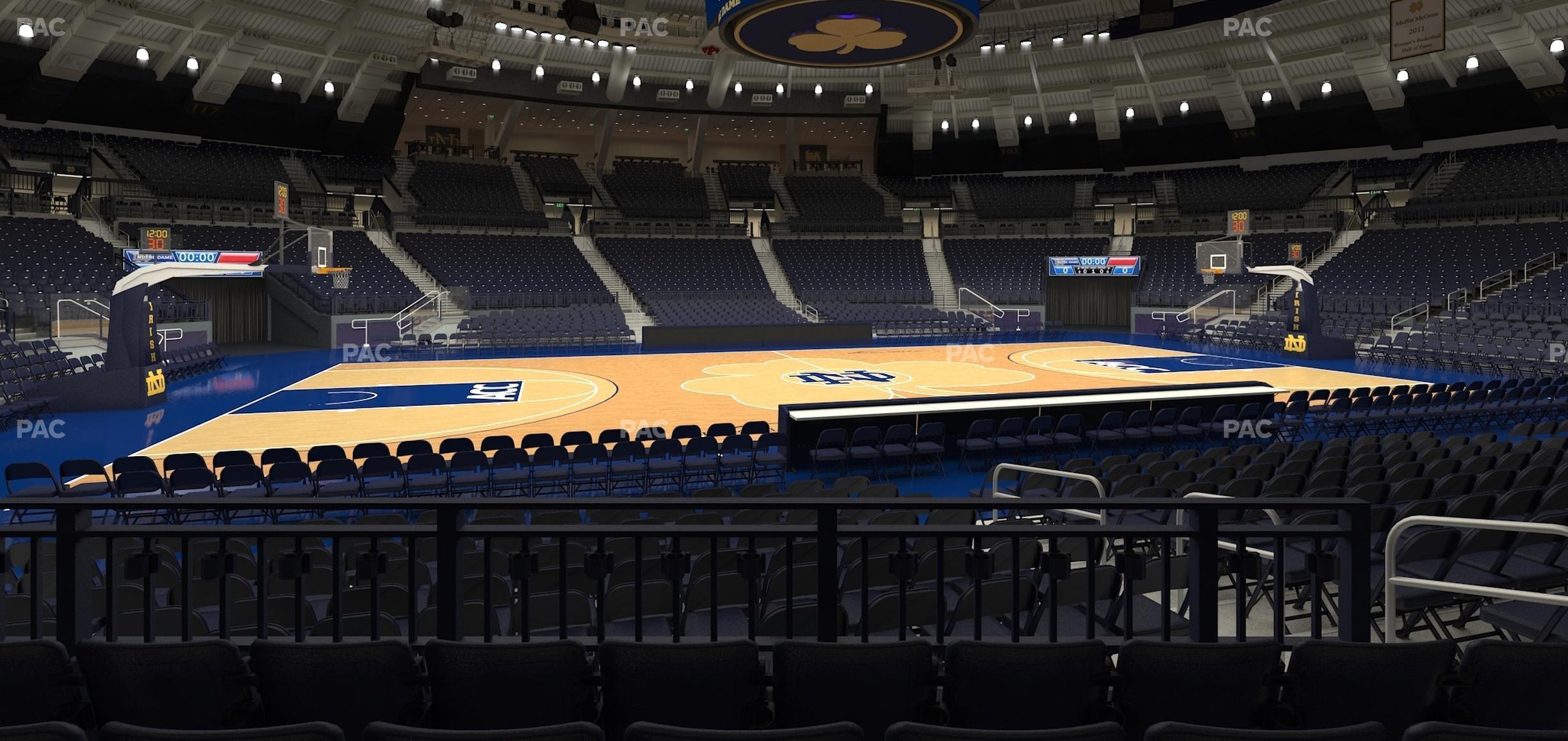 Seating view for Purcell Pavilion at the Joyce Center Section 11