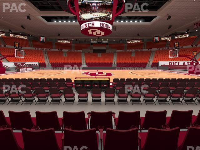 Seating view for Lloyd Noble Center Section F 3