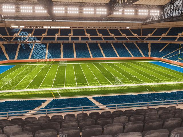 Seating view for Ford Field Section Club 206