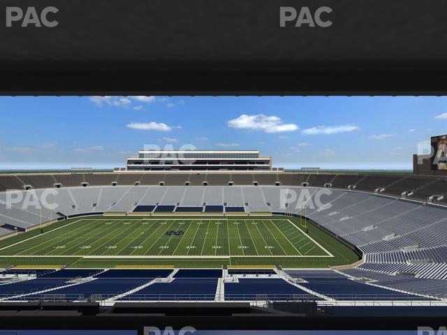 Seating view for Notre Dame Stadium Section Duncan Club 726