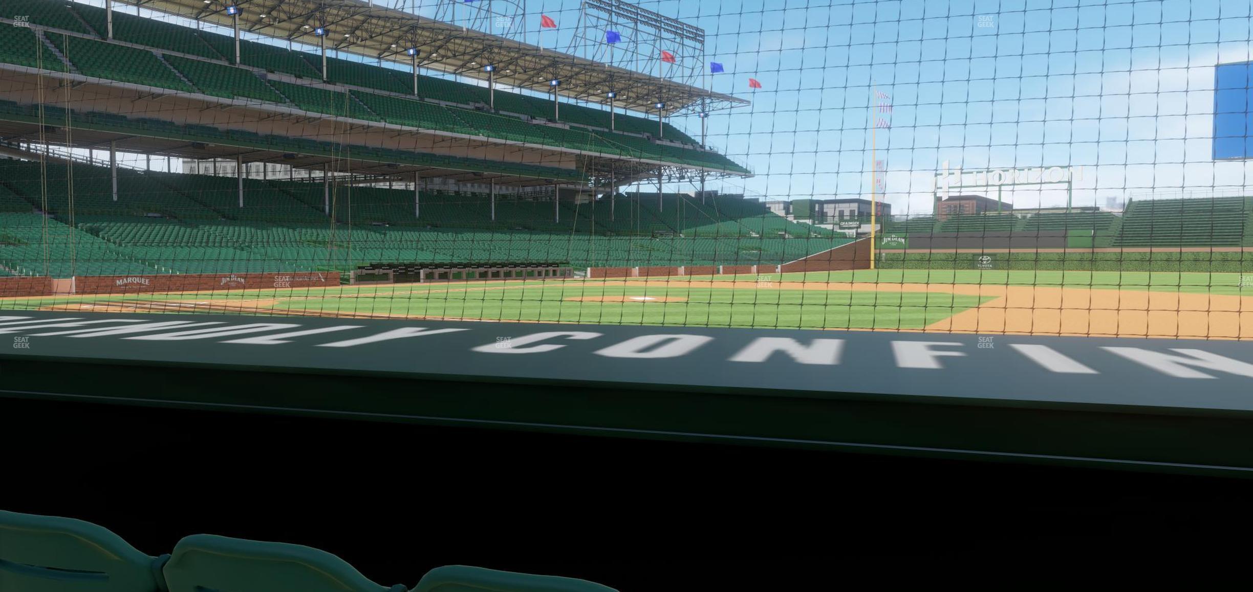 Seating view for Wrigley Field Section Club Box Infield 25