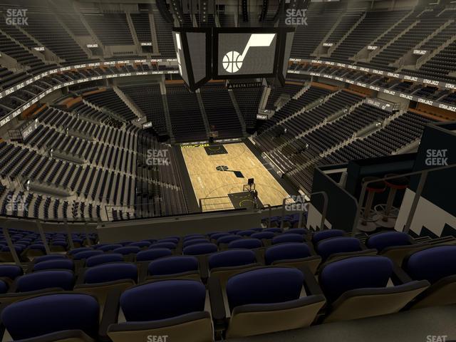 Seating view for Delta Center Section 124