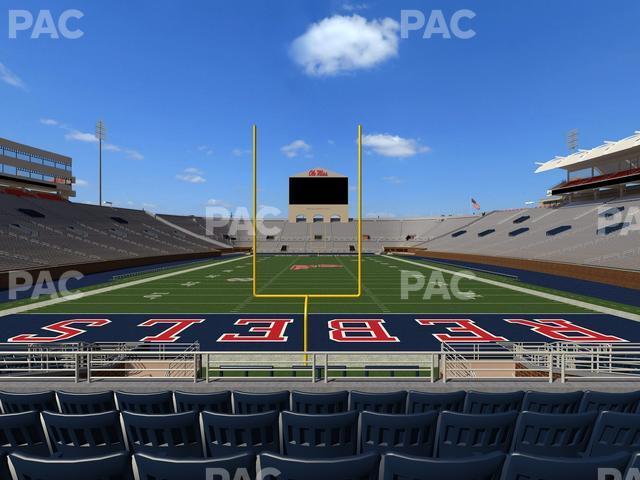 Seating view for Vaught Hemingway Stadium Section Field Club 3