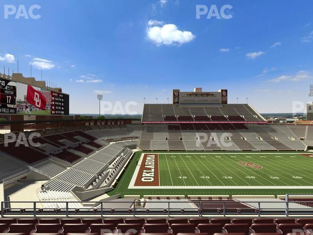 Seating view for Gaylord Family Oklahoma Memorial Stadium Section 134