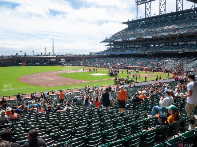 Seating view for Oracle Park Section Lower Box 126