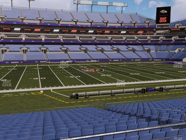 Seating view for M&T Bank Stadium Section 128