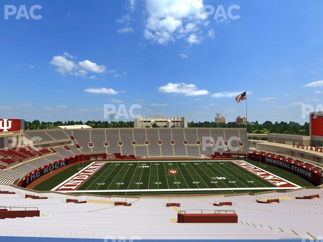 Seating view for Memorial Stadium - Indiana Section 107