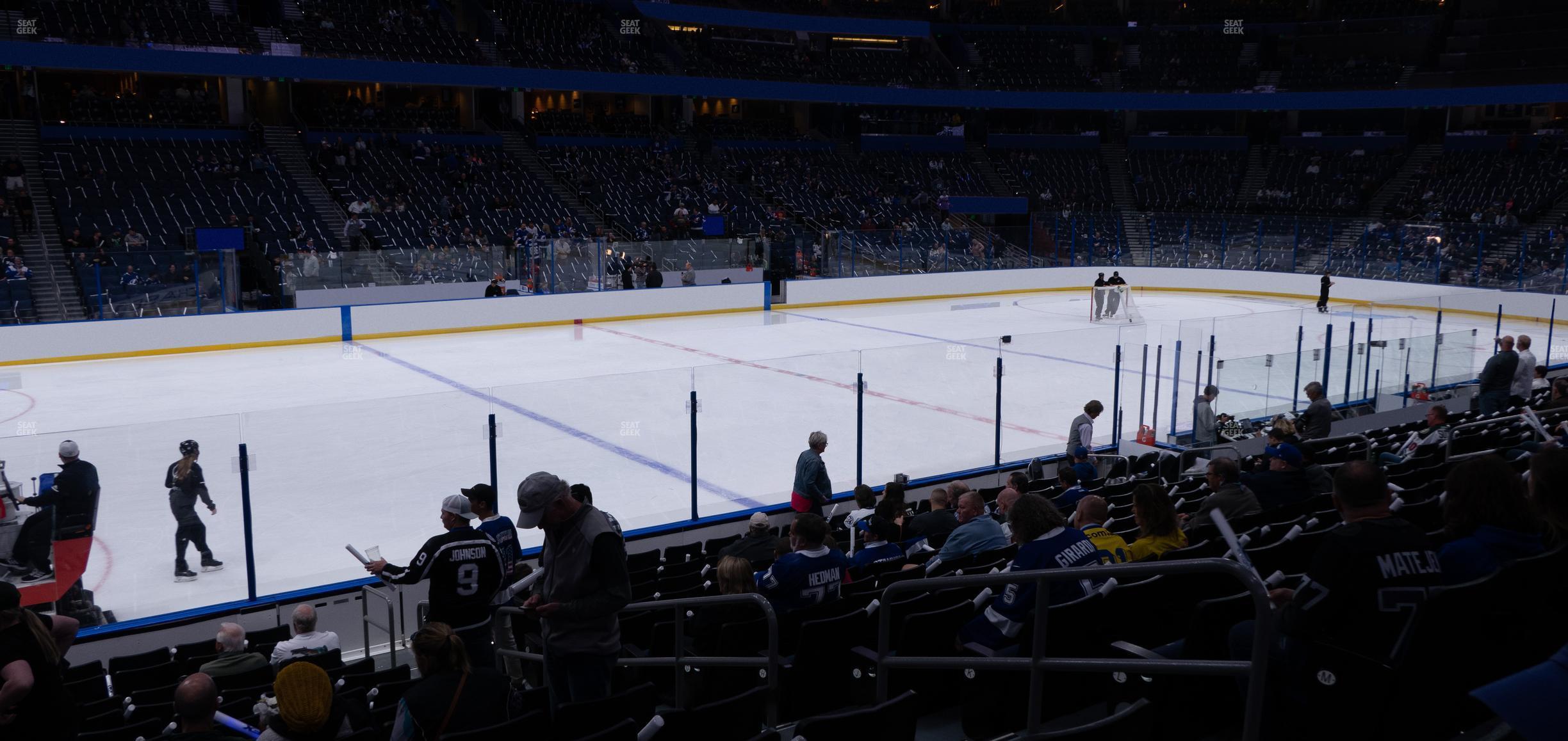 Seating view for Amalie Arena Section 118