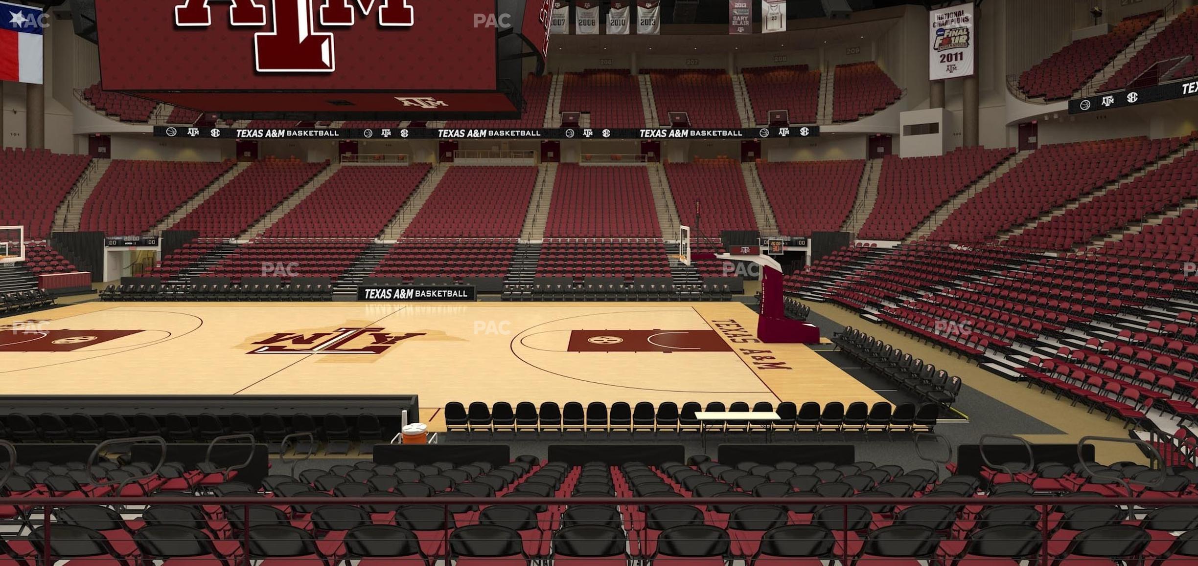 Seating view for Reed Arena Section 120