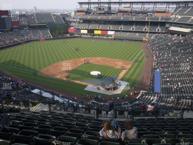 Seating view for Coors Field Section Upper 333