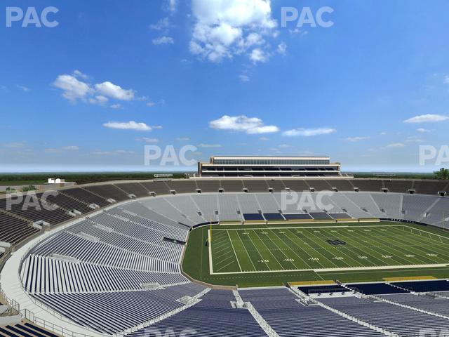 Seating view for Notre Dame Stadium Section Duncan Loge 834