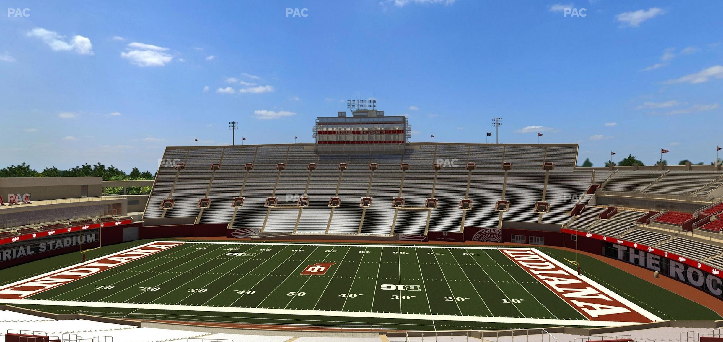 Seating view for Memorial Stadium - Indiana Section 25