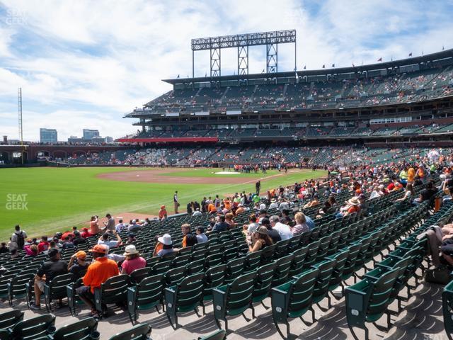 Seating view for Oracle Park Section Field Box 131