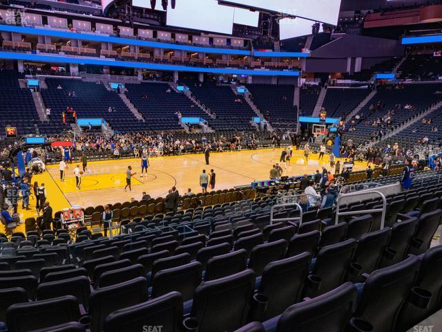 Seating view for Chase Center Section 105