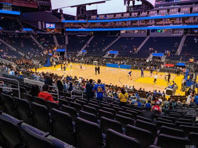 Seating view for Chase Center Section 117