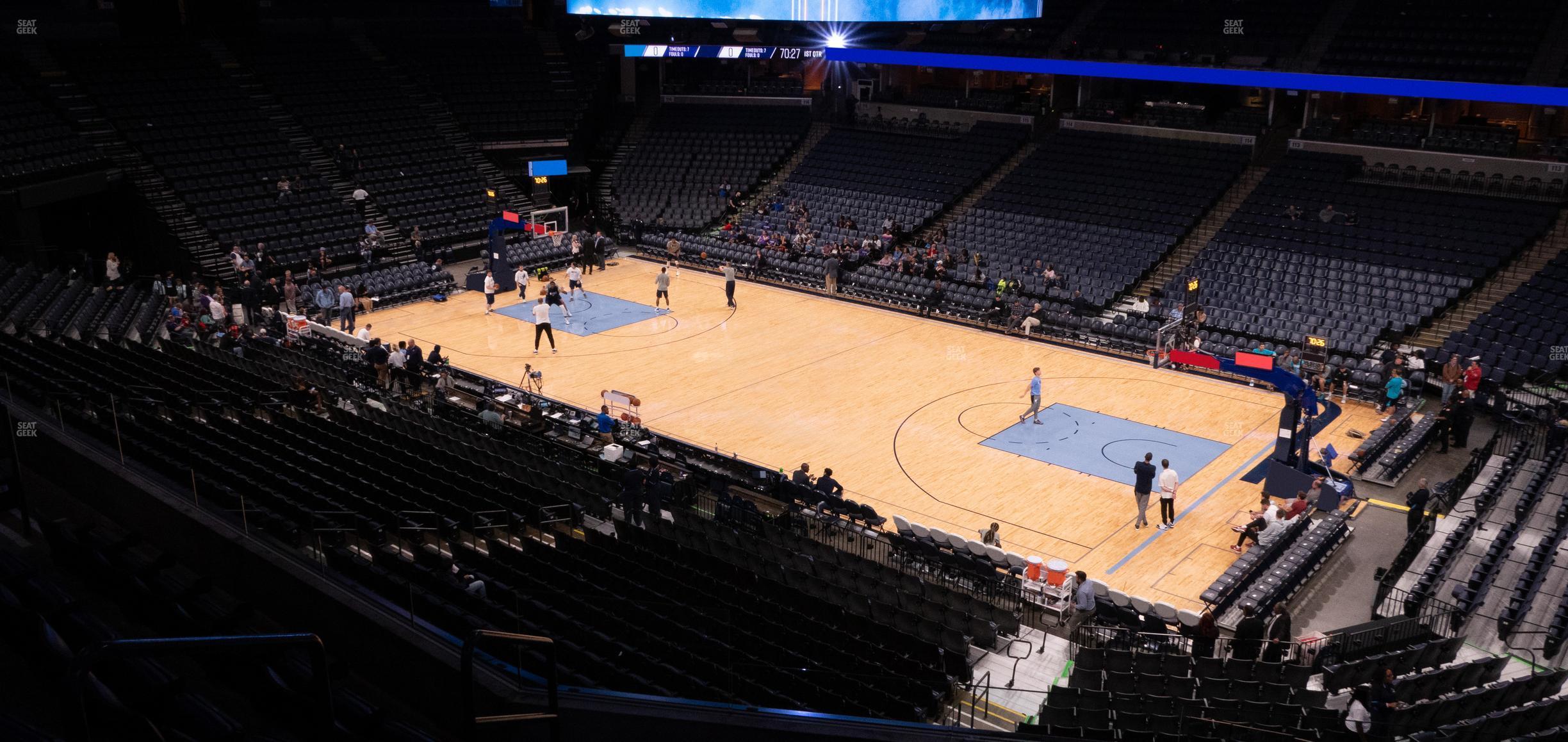 Seating view for FedExForum Section Pinnacle Club 7