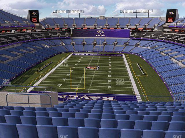 Seating view for M&T Bank Stadium Section 512