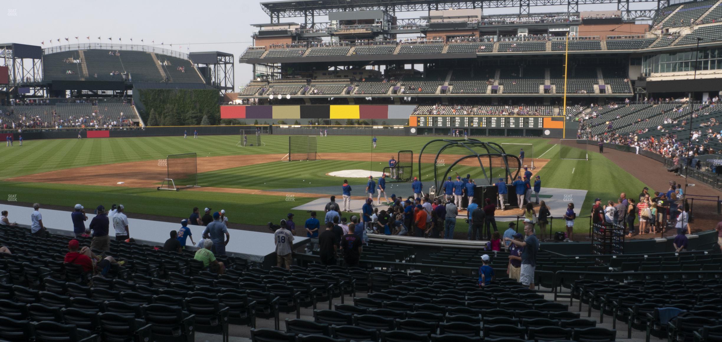 Seating view for Coors Field Section 134