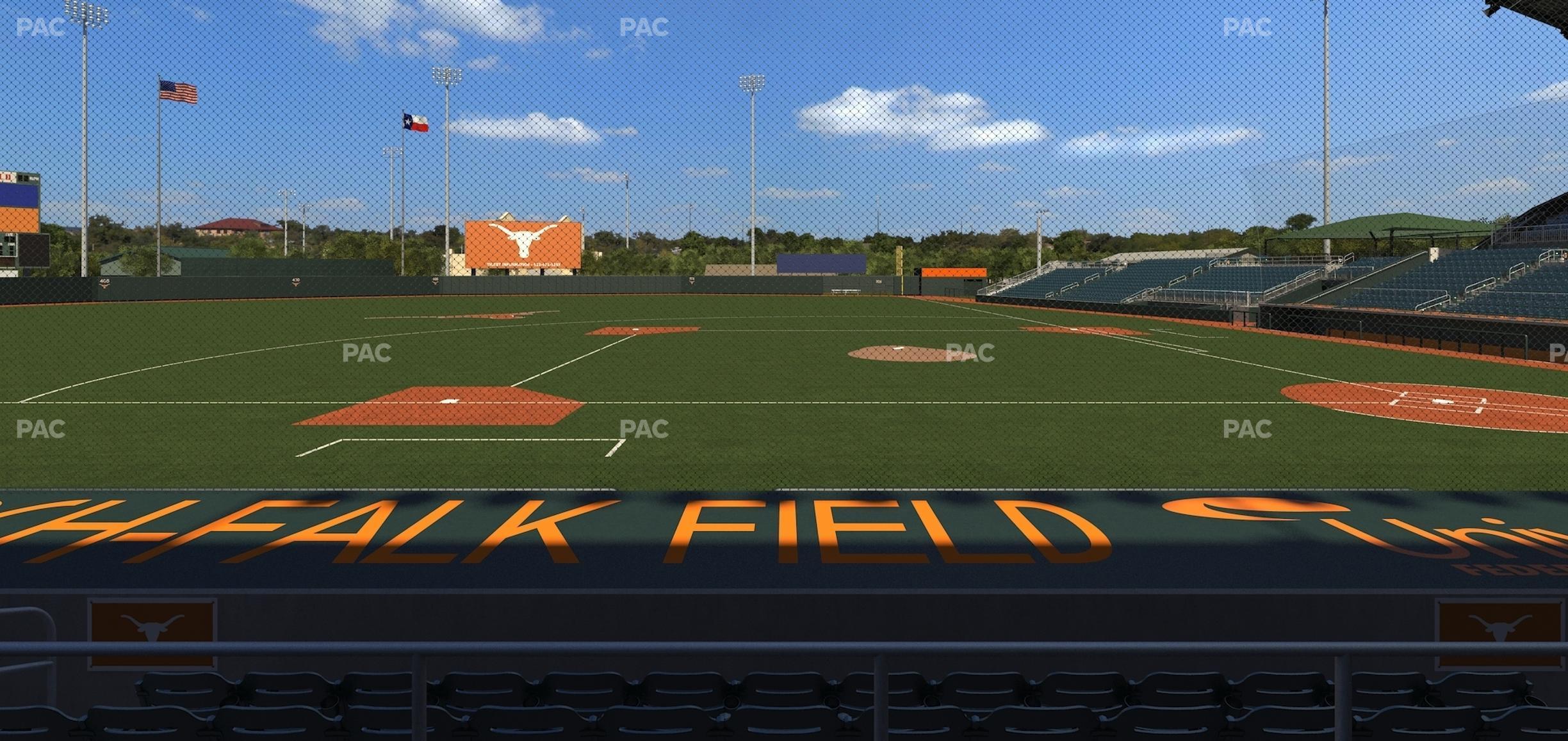 Seating view for UFCU Disch-Falk Field Section 10