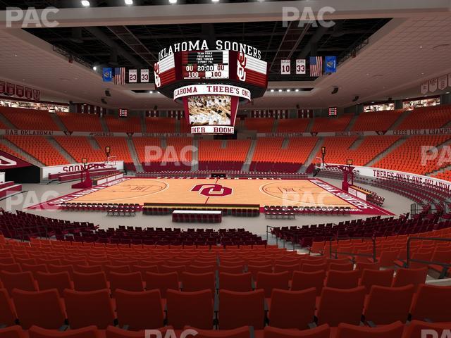 Seating view for Lloyd Noble Center Section 121