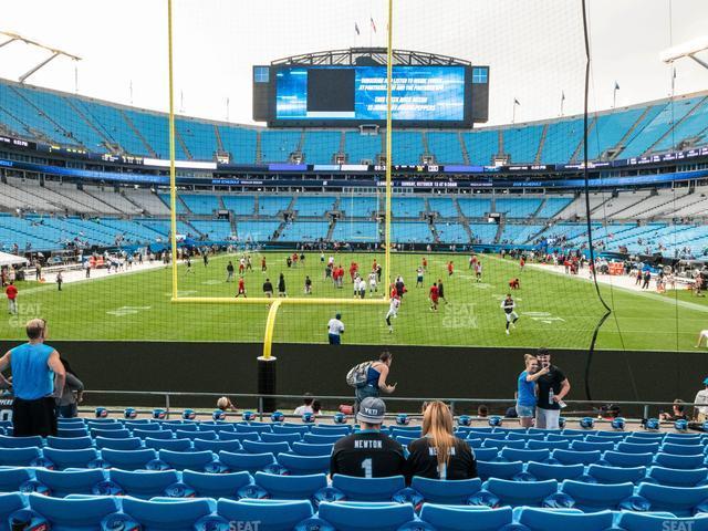 Seating view for Bank of America Stadium Section 121