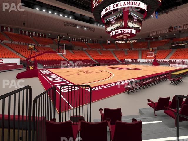 Seating view for Lloyd Noble Center Section F 10