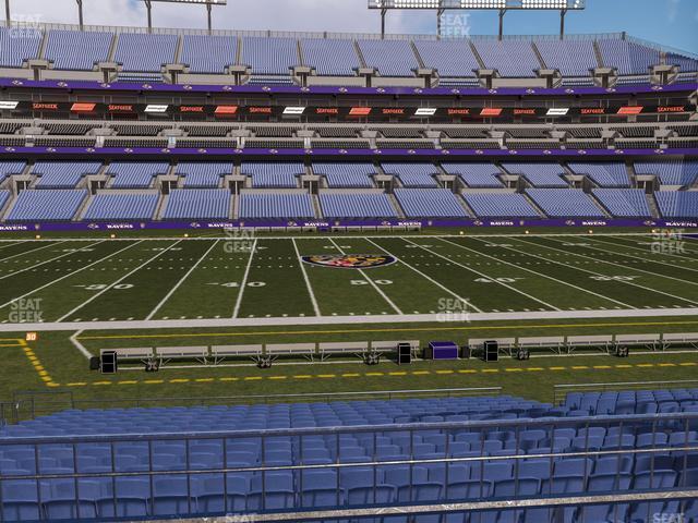 Seating view for M&T Bank Stadium Section 127