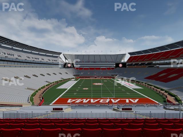 Seating view for Bryant Denny Stadium Section North Zone 6