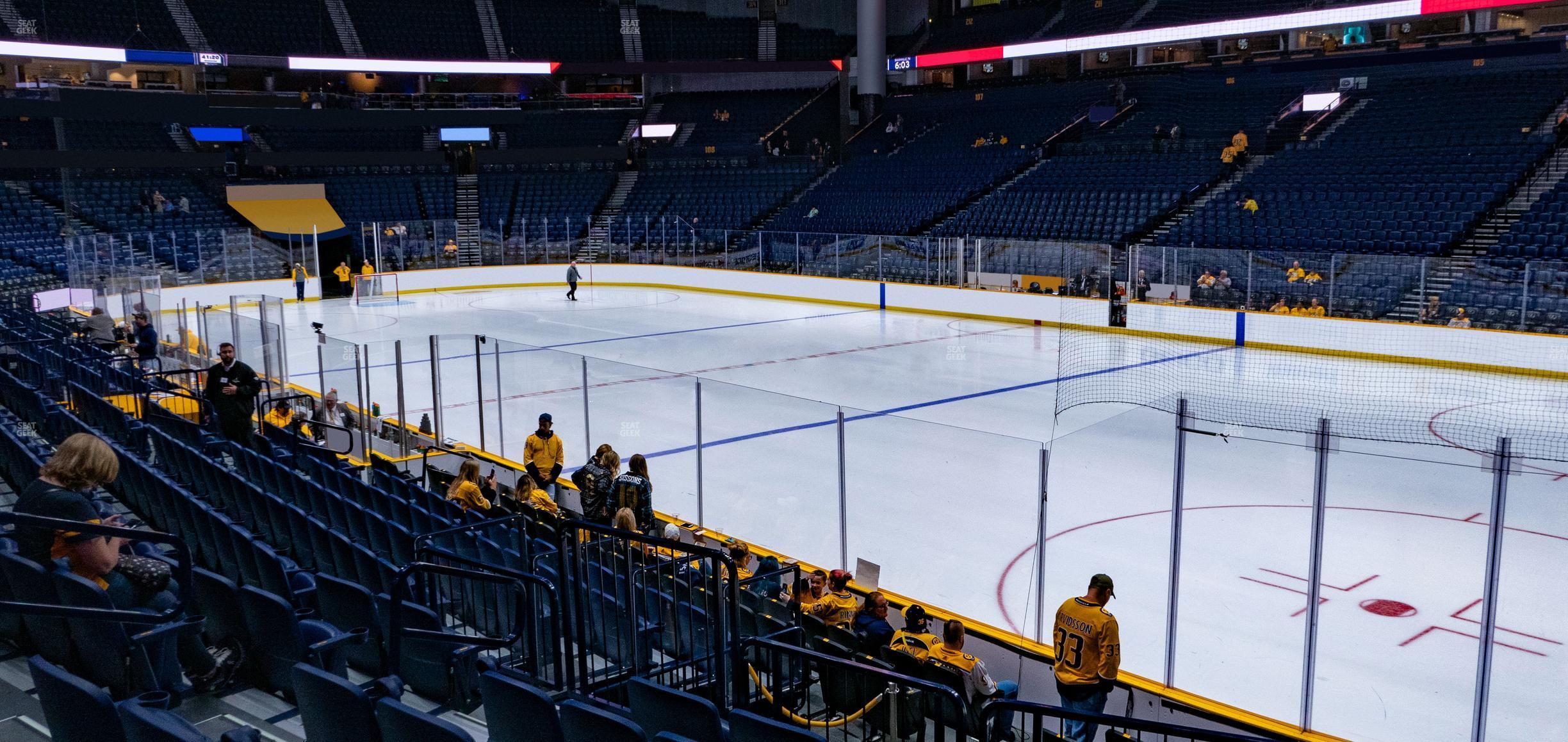 Seating view for Bridgestone Arena Section 118