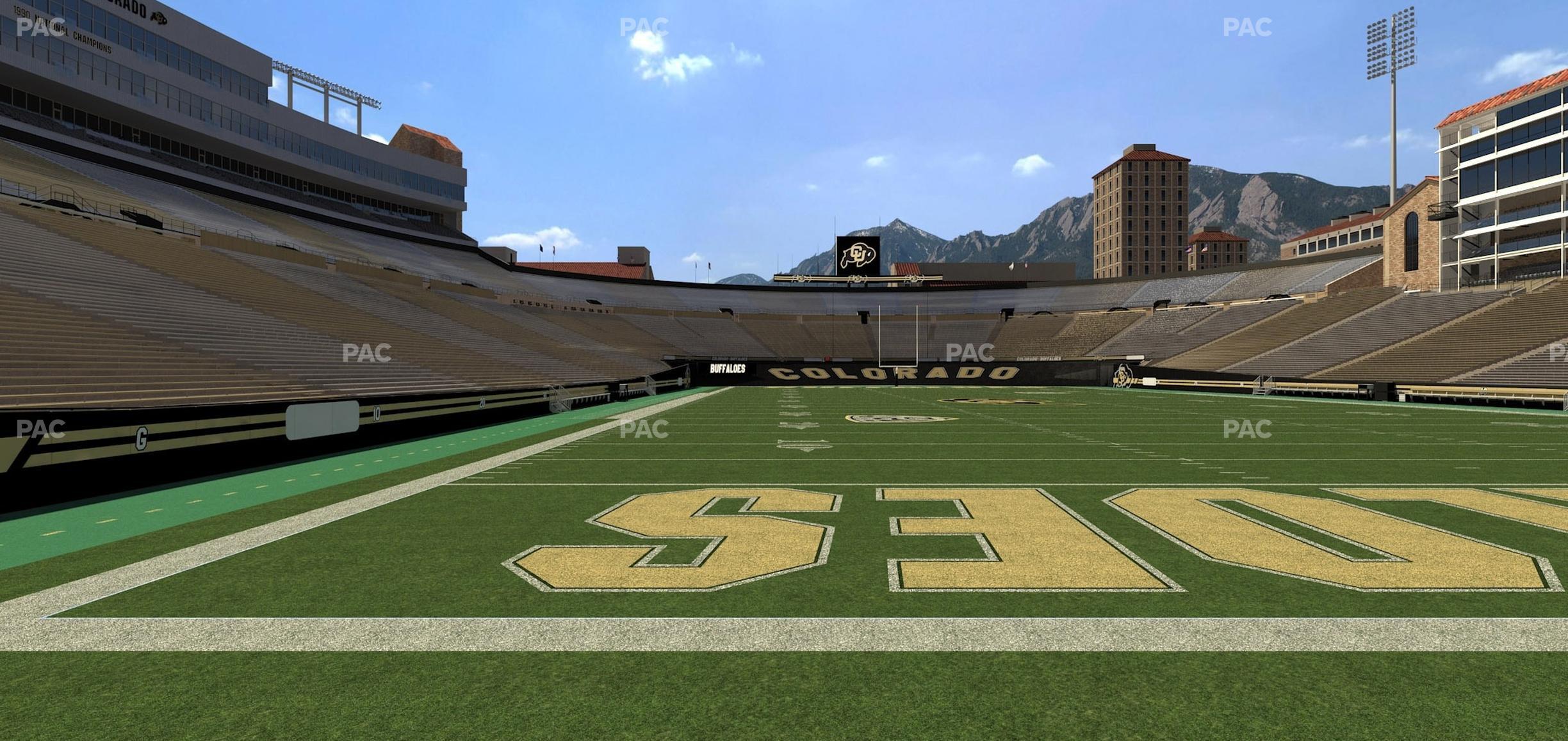 Seating view for Folsom Field Section Loge Box 142