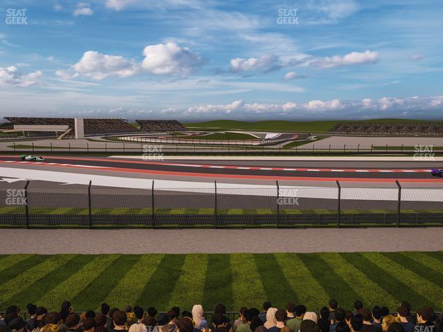 Seating view for Circuit of The Americas Section Turn 4 Grandstand 8