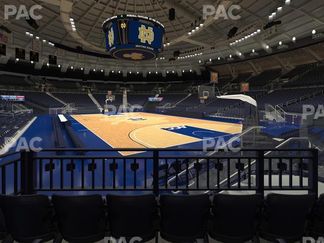 Seating view for Purcell Pavilion at the Joyce Center Section 7