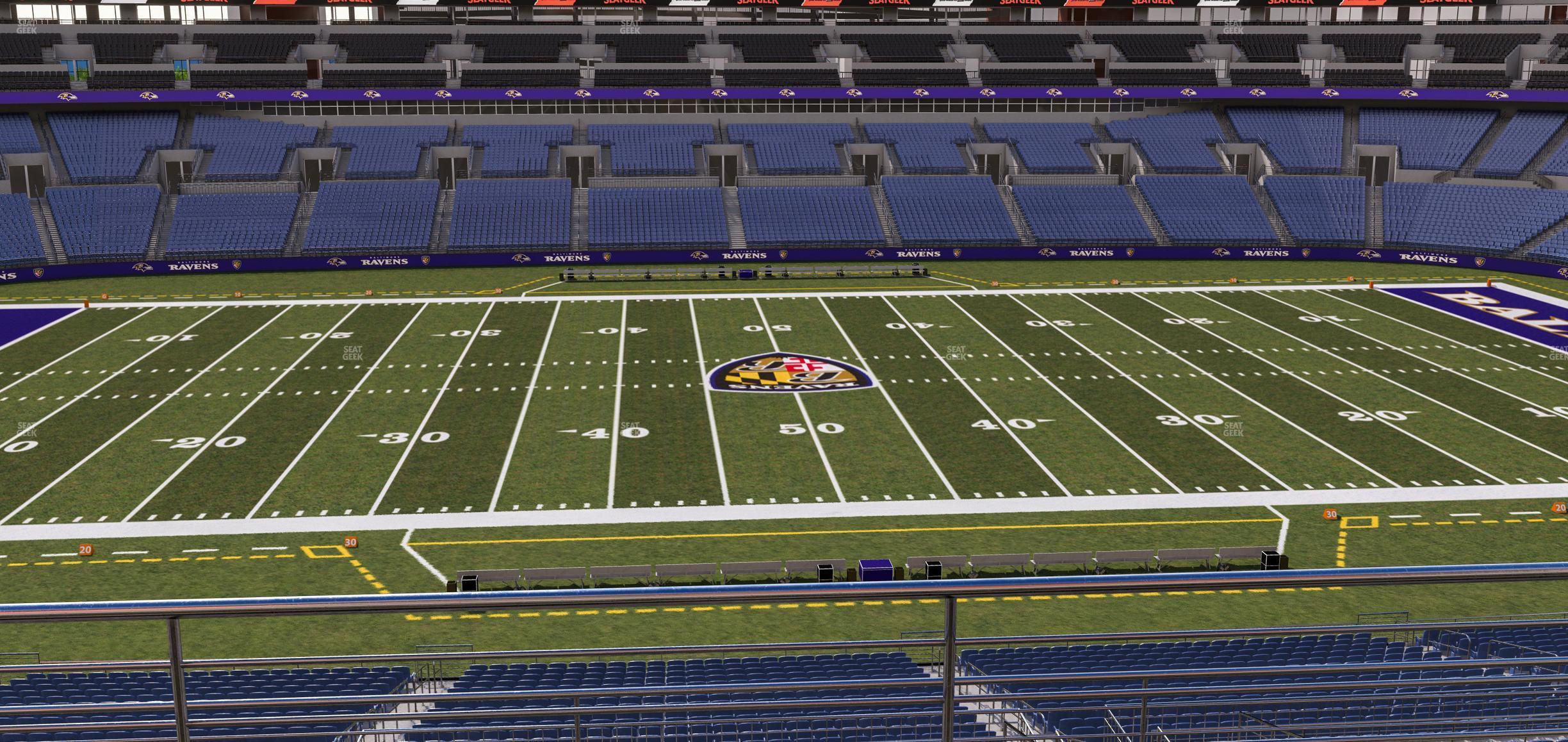 Seating view for M&T Bank Stadium Section 200