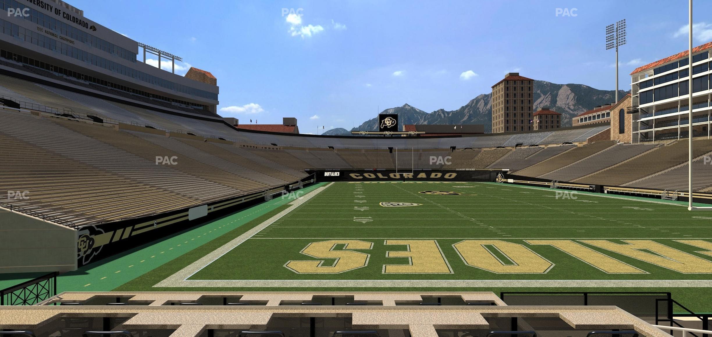 Seating view for Folsom Field Section Loge Box 150