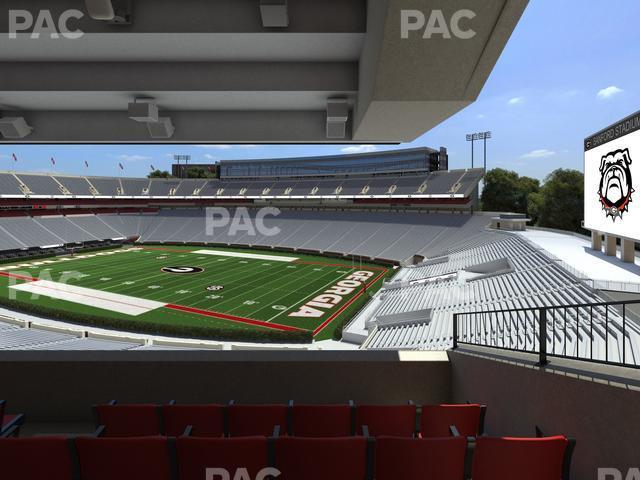 Seating view for Sanford Stadium Section North Club 201