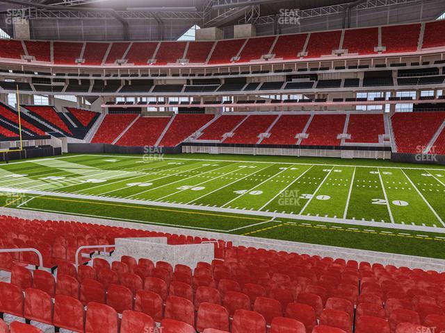 Seating view for Mercedes-Benz Stadium Section Club 126