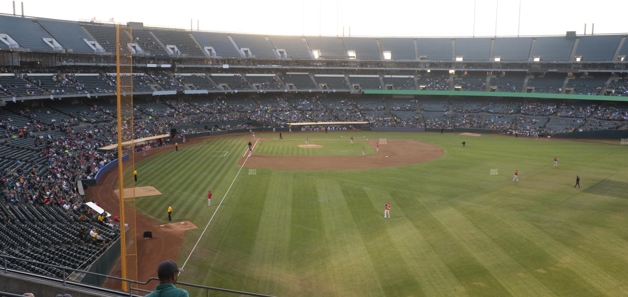 Seating view for Oakland Coliseum Section 202